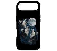 Three Siberian Husky Howling at The Moon 3 Husky Moon Coque pour iPhone Air