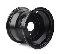 Three T FSFY 18x9,50-8 pouces ATV UTV moyeu de jante de roue arrière en aluminium 3 trous de remplacement adapté pour ATV Go Kart tout-terrain Dirt Pit Bike Quad Dirt Bikes vélos de rue, noir