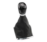 Three T Pommeau de levier de vitesse automatique avec botte en cuir pour Ford C-Max, Grand C-Max, S-Max, Focus Mk2/Mk3, Galaxy Mk3/Mk4, Kuga, Mondeo IV Mk4, Transit Tourneo/Custom/Connect, 6 vitesses