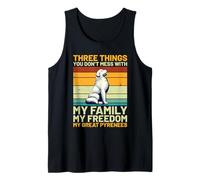 Three Things You Don't Mess with Great Pyrenees Retro Design Débardeur