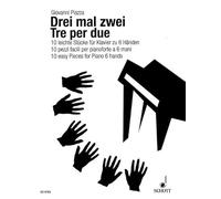 Three times two: Ten easy Pieces for Piano six hands. piano (6 hands). Partition d'exécution.