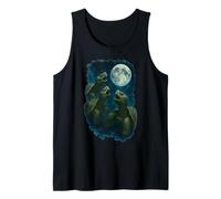 Three Tortoises Howling At The Moon 3 Turtle Moon Débardeur