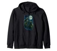 Three Tortoises Howling At The Moon 3 Turtle Moon Sweat à Capuche