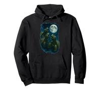 Three Tortoises Howling At The Moon 3 Turtle Moon Sweat à Capuche
