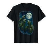 Three Tortoises Howling At The Moon 3 Turtle Moon T-Shirt