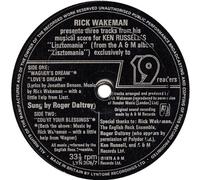 Three Tracks From His Musical Score For Ken Russell's Lisztomania - Rick Wakeman 7" 45