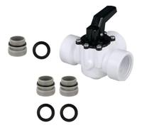 Three-Way Diverter Valve Replacement Valve for Pool Accessories, Garden Pond, Swimming Pool Plumbing Fittings White