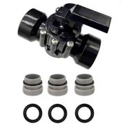 Three-Way Diverter Valve Replacement Valve for Pool Accessories, Garden Pond, Swimming Pool Plumbing Fittings Black