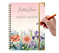 Three Year Monthly Planner, 2027 2029 Life Organizer Agenda Daily Work Schedule Notebook For Study School College Desk Travel Home Business Use Time Management Goal Planning Productivity System