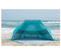 ThreeBears Tente de Plage Pop-Up pour 3-4 Personnes, Protection Solaire UPF 50+, Légère et Facile à Installer, Abri Portable Anti-UV pour la Plage, Cabine de Plage (Bleu)