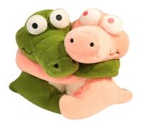 Threegoat Crocodile, doudou en peluche douce, doudou anguille, rembourrage de poignet, poupée de dessin animé alligator (rose)