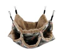 Threegoat Hamster Hamac, Lit Hamac Mezzanine Trois Couches pour Petit Compagnie, Sac Couchage Suspendu Chaud en Peluche AccessoireCage pour Hamster/Furet/Écureuils/Chinchillas