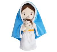 Threegoat Jésus Peluche mignonne Vierge Marie Jouet religieux pour enfants Cadeaux chrétiens, baptême, Pâques, Noël (Vierge Marie)
