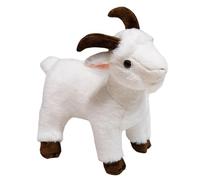Threegoat Peluche de chèvre - Peluche douce et douillette - Mouton moelleux - Jouet pour enfants - Pour un jeu imaginatif - Blanc - 40 cm