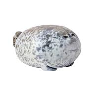 Threegoat Peluche en forme de phoque, Chubby Blob Seal Pillow, phoque, doudou en graisse, coussin en peluche garni de coton, 20 cm