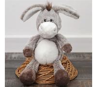 Threegoat Poupée au motif d'âne, Trotro le petit âne, doudou debout - Adorable poupée d'âne suspendue - Peluche réaliste en peluche douce - Pour câliner et jouer (gris, 32 cm)