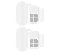 ThreeH 2 Paquets de Détecteurs d'alarme pour Porte et Fenêtre avec 2 Paquets de Télécommandes 130db sans Fil Détecteurs magnétiques de sécurité pour la Maison Alarme pour Magasin de Maison