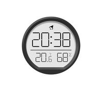 ThreeH Horloge numérique avec fonction d'alarme de moniteur de température magnétique/conception murale pour bureau à domicile, noir
