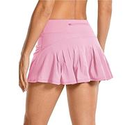 ThreeH Jupe de Tennis plissée avec 4 Poches Jupe de Golf athlétique à Taille Haute Jupes de Course pour Femmes