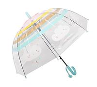 ThreeH Parapluie à Bulles pour Enfants Ouverture Automatique 8 côtes avec Support de Parapluie en Fibre de Verre résistant au Vent pour garçons Filles âgés de 3 à 10 Ans,Bleu