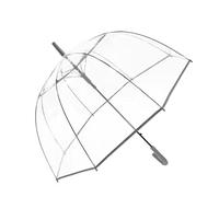 ThreeH Parapluie à Bulles Transparent Dôme Coupe-Vent Parapluie Romantique Ouverture Automatique du Parapluie Transparent POE pour Les Mariages,Gris