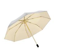 ThreeH Parapluie pliant de voyage compact Protection UV UPF 50+ avec armature en fibre de verre renforcée Revêtement argenté pour hommes femmes,Blanc