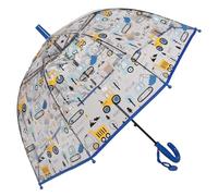 ThreeH Parapluie Transparent à Ouverture Automatique pour Enfant avec une Prise en Main Facile Parapluie à Bulles Sécurité 8 Baleines en fibre Bleu Foncé