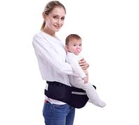 ThreeH Porte-bébé pour siège de hanche Coussin d'assise de 15 mm Ceinture ajustable Trois poches Tabouret pratique à la taille BC27 Navy