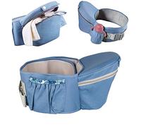ThreeH Porte-bébé sur le siège arrière avec trois poches Ceinture ajustable Siège de taille Tabouret d'extérieur pour bébé BC27 Blue
