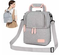 ThreeH Sacs isothermes mettre le tire-lait Lait maternel Biberons Sac à lunch pour femmes Sac isotherme pour refroidisseur de lait maternel BD06 Grey