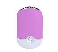 ThreeH USB Ventilator Leise Mini-Klimaanlage Reisehand aufladbare Lüfter Luftreiniger Luftbefeuchter Kuehlung Ventilator F015,Purple
