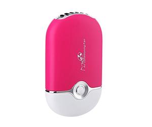 ThreeH USB Ventilator Leise Mini-Klimaanlage Reisehand aufladbare Lüfter Luftreiniger Luftbefeuchter Kuehlung Ventilator F015,Pink