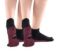 ThreeH Yoga Chaussettes Antidérapantes Cinq doigts pour les femmes Yoga Ballet de danse de Pilates 2 Paires Taille4.5-7