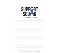 ThreeKin Collective Bloc-notes de sensibilisation à la SLA - Bloc-notes détachable Squad Support - 19,1 x 12,7 cm - 50 feuilles, notes quotidiennes, listes et messages - Imprimé aux États-Unis, tous