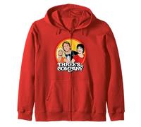 Three's Company Roommates Bande dessinée rétro Illustration Sweat à Capuche