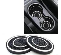 THREEYISS 2 Pièces Dessous Verre Porte-Gobelet Voiture, pour Volv-o XC40 XC60 XC90 V60 V90 S90 Tapis Tasse Antidérapants Anti-Poussière,A