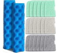 Threlaco Kit de 20 filtres de rechange compatibles avec les filtres d'aquarium y compris 2 mousses biologiques, 6 ammoniaques/6 phosphates/6 dissolvant de nitrites (406/407)