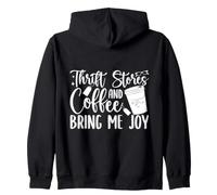 Thrift Shop and Coffee Bring Me Joy Love Thrifting Sweat à Capuche