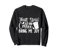 Thrift Shop and Coffee Bring Me Joy Love Thrifting Sweatshirt