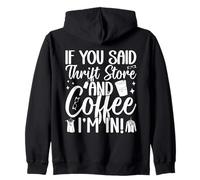 Thrift Shop Thrift Store & Coffee I´m in Love Thrifting Sweat à Capuche