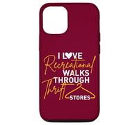 Thrifter Citation I Love Romantic Walks Through Thrift Stores Coque pour iPhone 12/12 Pro