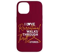 Thrifter Citation I Love Romantic Walks Through Thrift Stores Coque pour iPhone 14