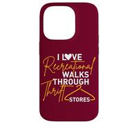 Thrifter Citation I Love Romantic Walks Through Thrift Stores Coque pour iPhone 14 Pro
