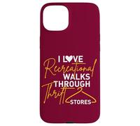 Thrifter Citation I Love Romantic Walks Through Thrift Stores Coque pour iPhone 15 Plus