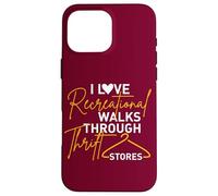 Thrifter Citation I Love Romantic Walks Through Thrift Stores Coque pour iPhone 16 Pro Max