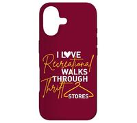 Thrifter Citation I Love Romantic Walks Through Thrift Stores Coque pour iPhone 17