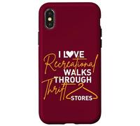 Thrifter Citation I Love Romantic Walks Through Thrift Stores Coque pour iPhone X/XS