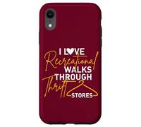 Thrifter Citation I Love Romantic Walks Through Thrift Stores Coque pour iPhone XR