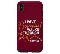 Thrifter Citation I Love Romantic Walks Through Thrift Stores Coque pour iPhone XS Max