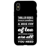 Thriller Books : Parce Que Parfois Une Bonne Tasse de thé et Coque pour iPhone X/XS